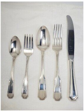 Canadian Kings Plate Flatware, 24 Pc Partial Set (5 place), McGlashan Clarke Co
